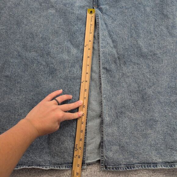 Universal Thread Women's High-Rise Front Slit Denim Maxi Skirt Size 20 - Picture 6 of 11